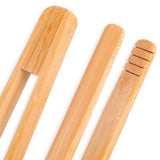Bamboo Wooden Kitchen Tongs Dan&Co top view