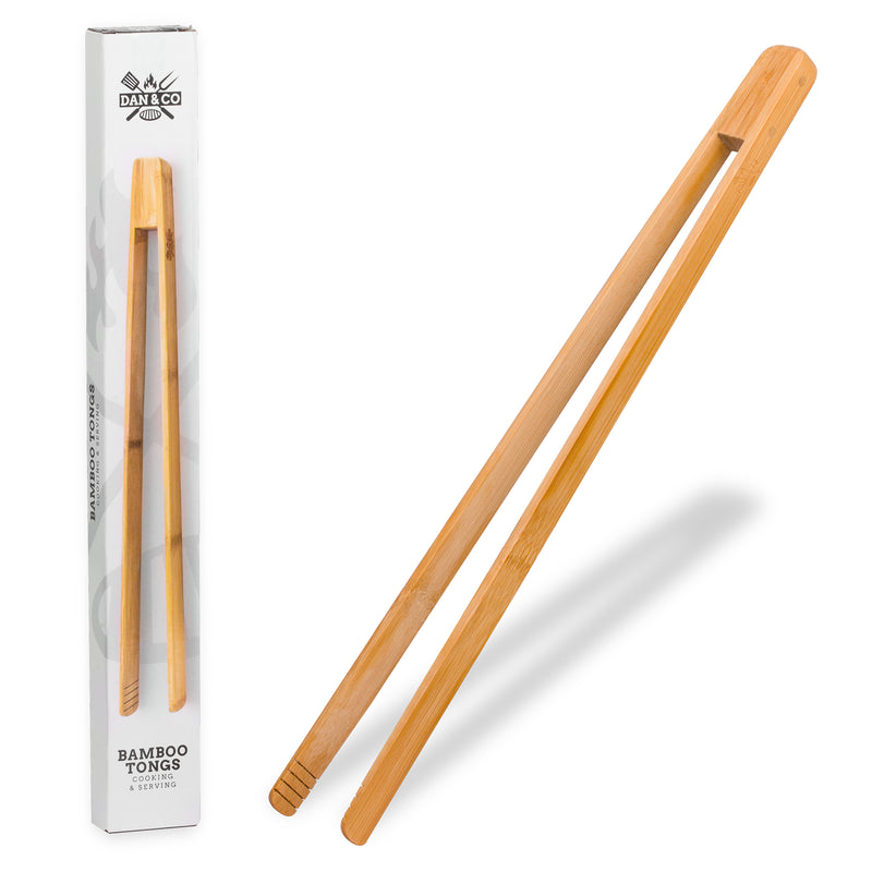 bbq bamboo wooden tongs