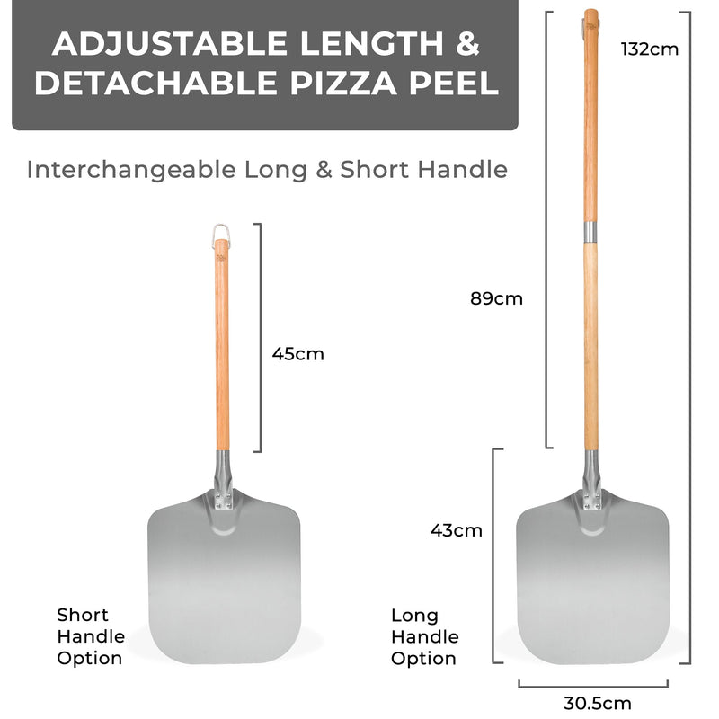 12 inch pizza peel Dan&Co Front detail