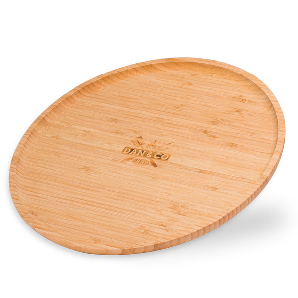 Large Bamboo Wooden Serving Tray Dan&Co side view