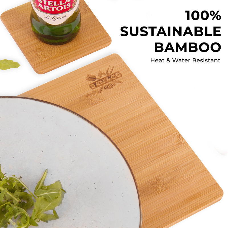 Bamboo Wooden Placemats and Coasters Sets of 4  Dan&Co detail 