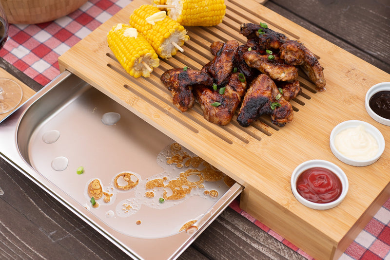 BBQ GIFT BUNDLE - Chopping Board + Bamboo Tongs + Apron